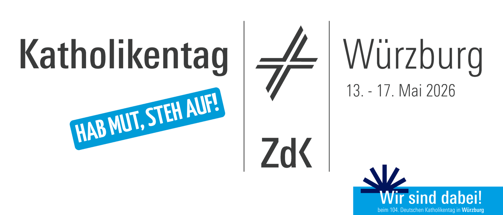 Titelbild zu Slider-Element: Kommt mit uns zum Katholikentag!