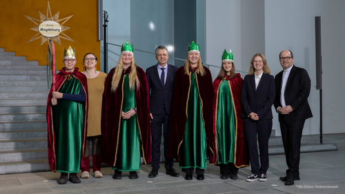 Titelbild zum News-Artikel: Sternsinger aus Magdeburg-Ottersleben im Bundeskanzleramt