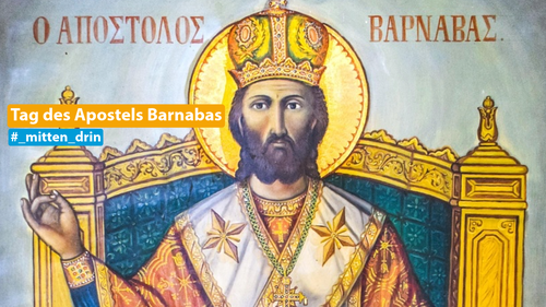 Eine ikonische Darstellung des Apostels Barnabas
